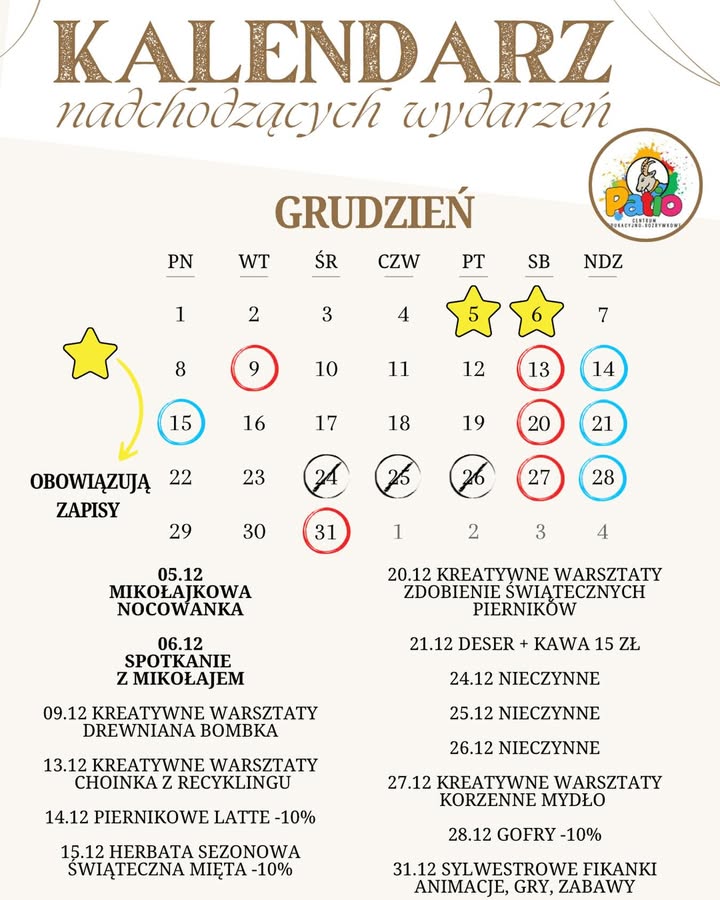 Grudzień w Sali Zabaw Patio Park – nowy miesiąc, nowa dawka atrakcji ✨🌲