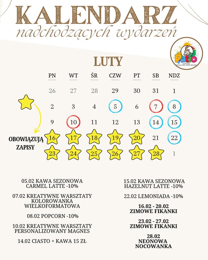 Luty w Sali Zabaw Patio Park – nowy miesiąc, nowa dawka atrakcji ❄️