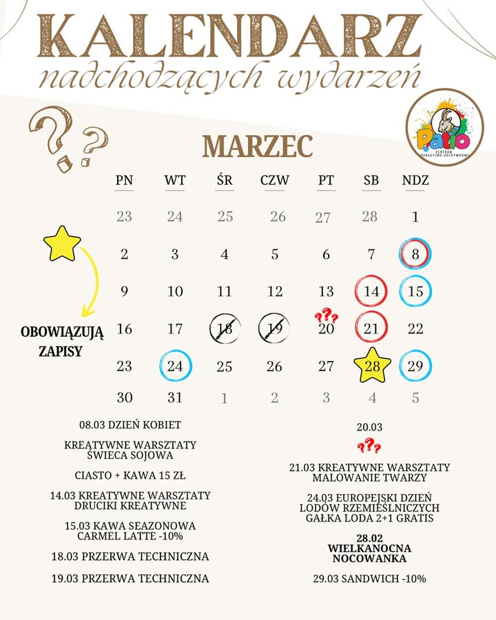 Marzec w Sali Zabaw Patio Park – nowy miesiąc, nowa dawka atrakcji 🌸