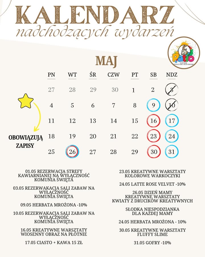 Maj w Sali Zabaw Patio Park – nowy miesiąc, nowa dawka atrakcji 🌸