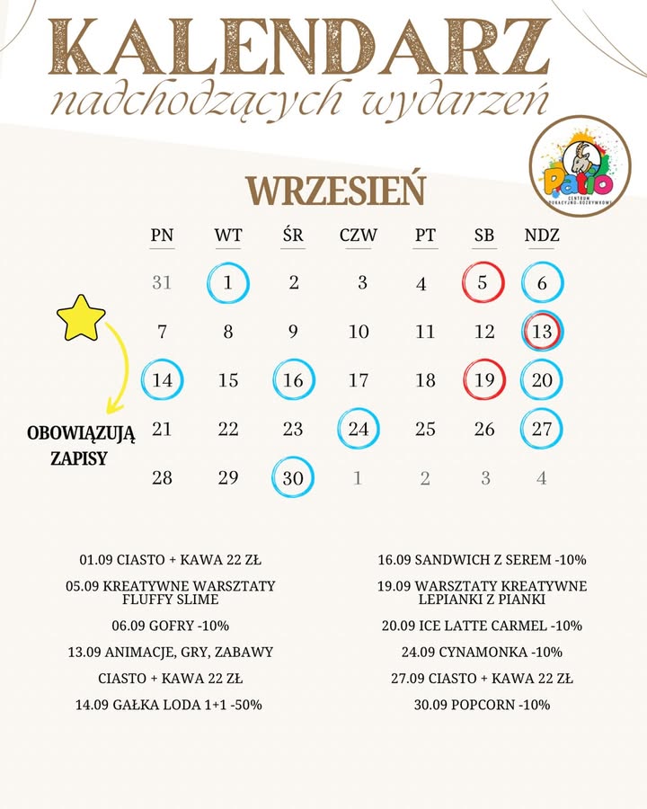 Wrzesień w Sali Zabaw Patio Park – nowy miesiąc, nowa dawka atrakcji 🍂