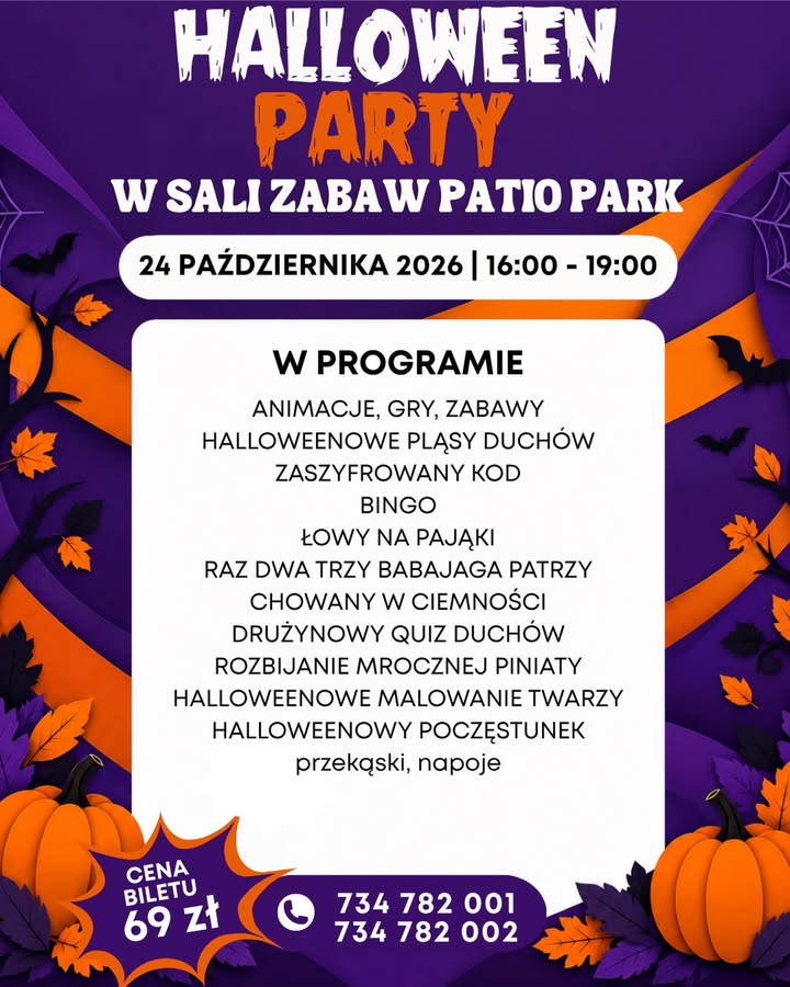 🕷️✨Halloween Party w Sali Zabaw Patio Park ✨🕷️